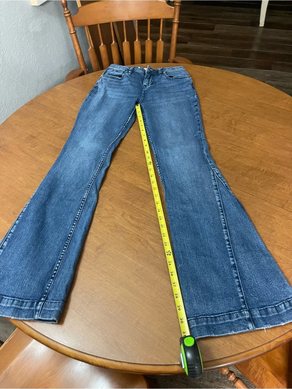 Shyanne Women’s Western Flare Bootcut Jeans Blue Denim 27x34 Long Inseam Cowgirl